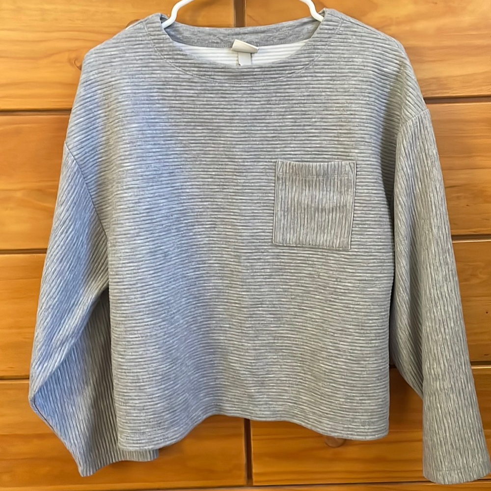 Grey sweater. A new day. Barely worn!